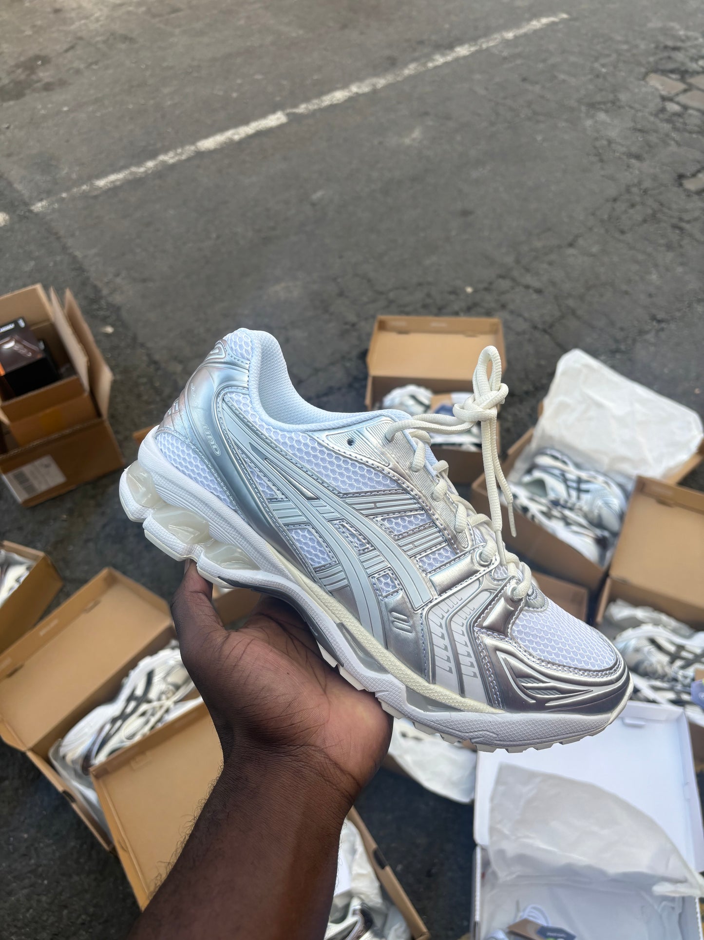 ASICS Gel-Kayano 14 x JJJound Silver White