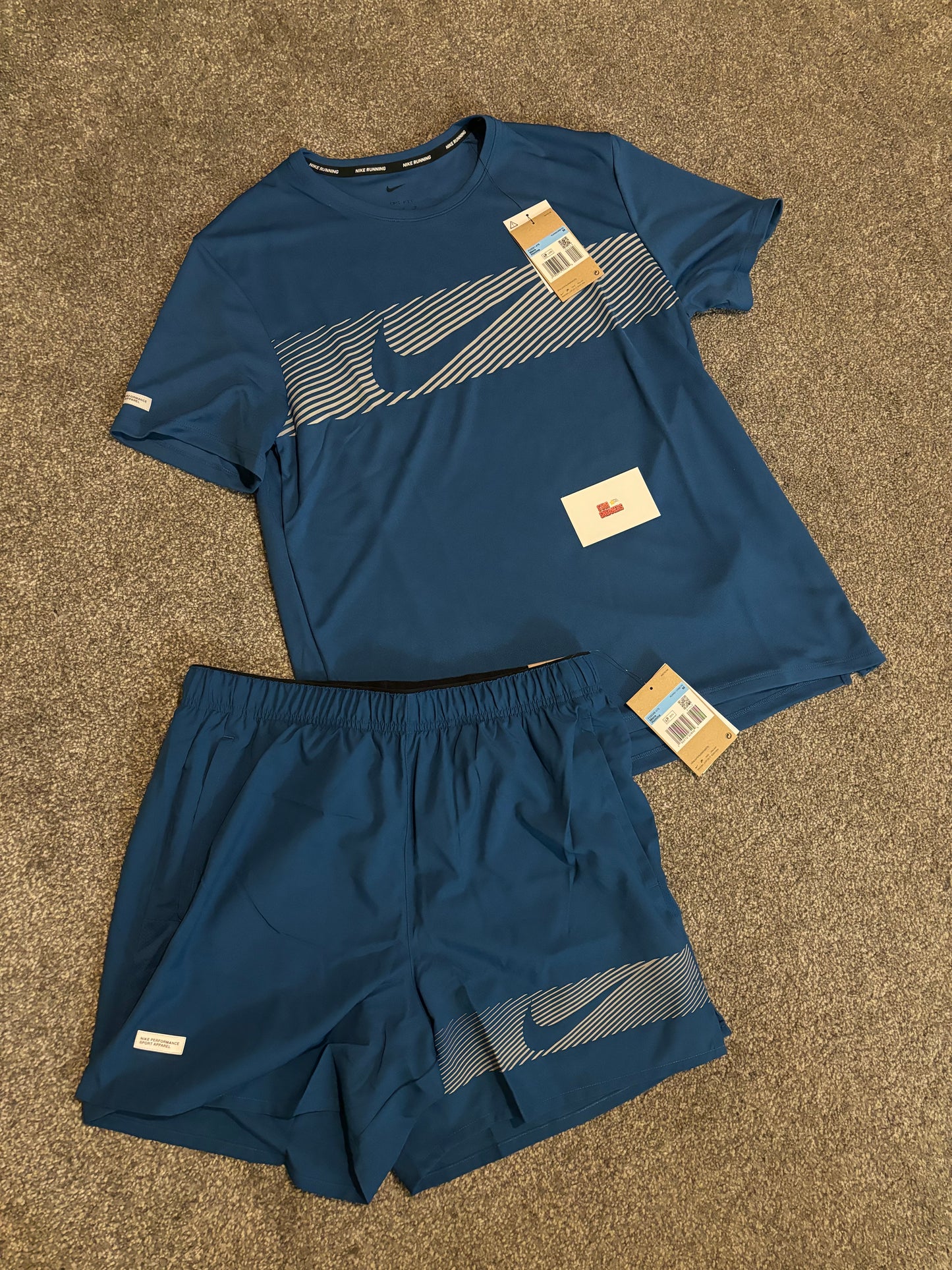 Nike miler challenger short set - royal blue