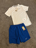 Nike miler short set - white/blue