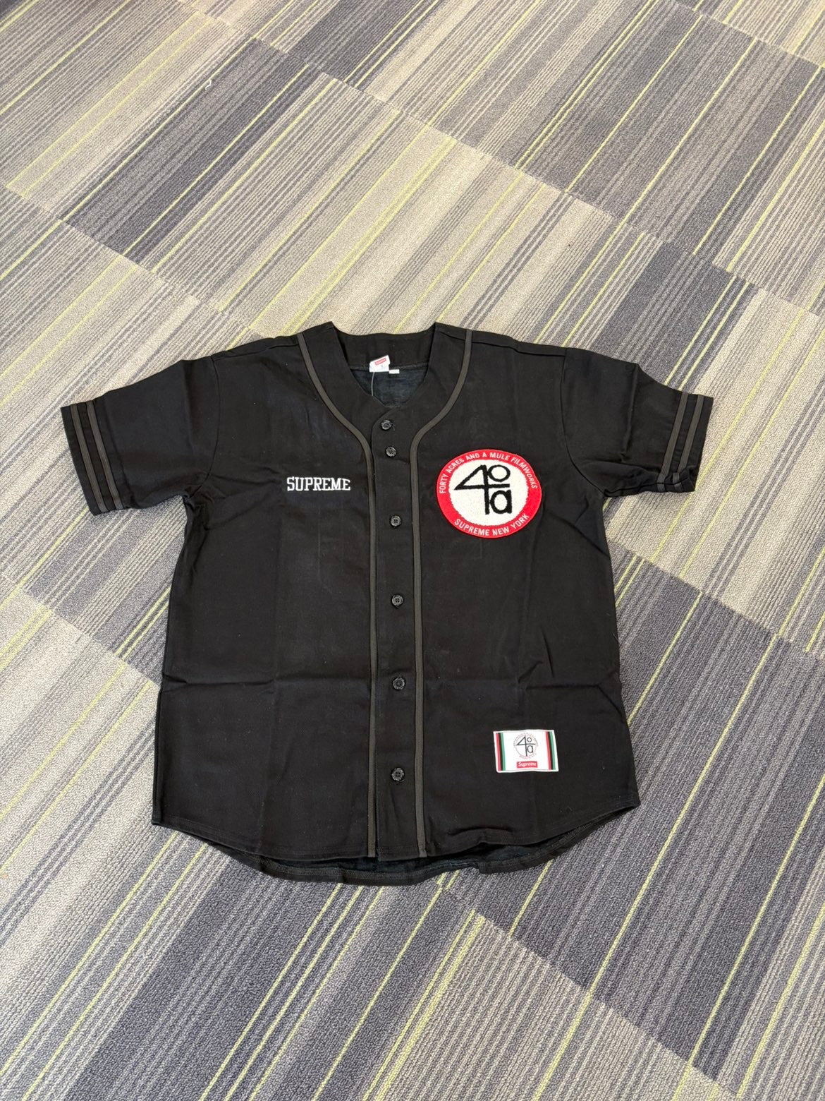 Supreme x acres twill SS25 baseball jersey