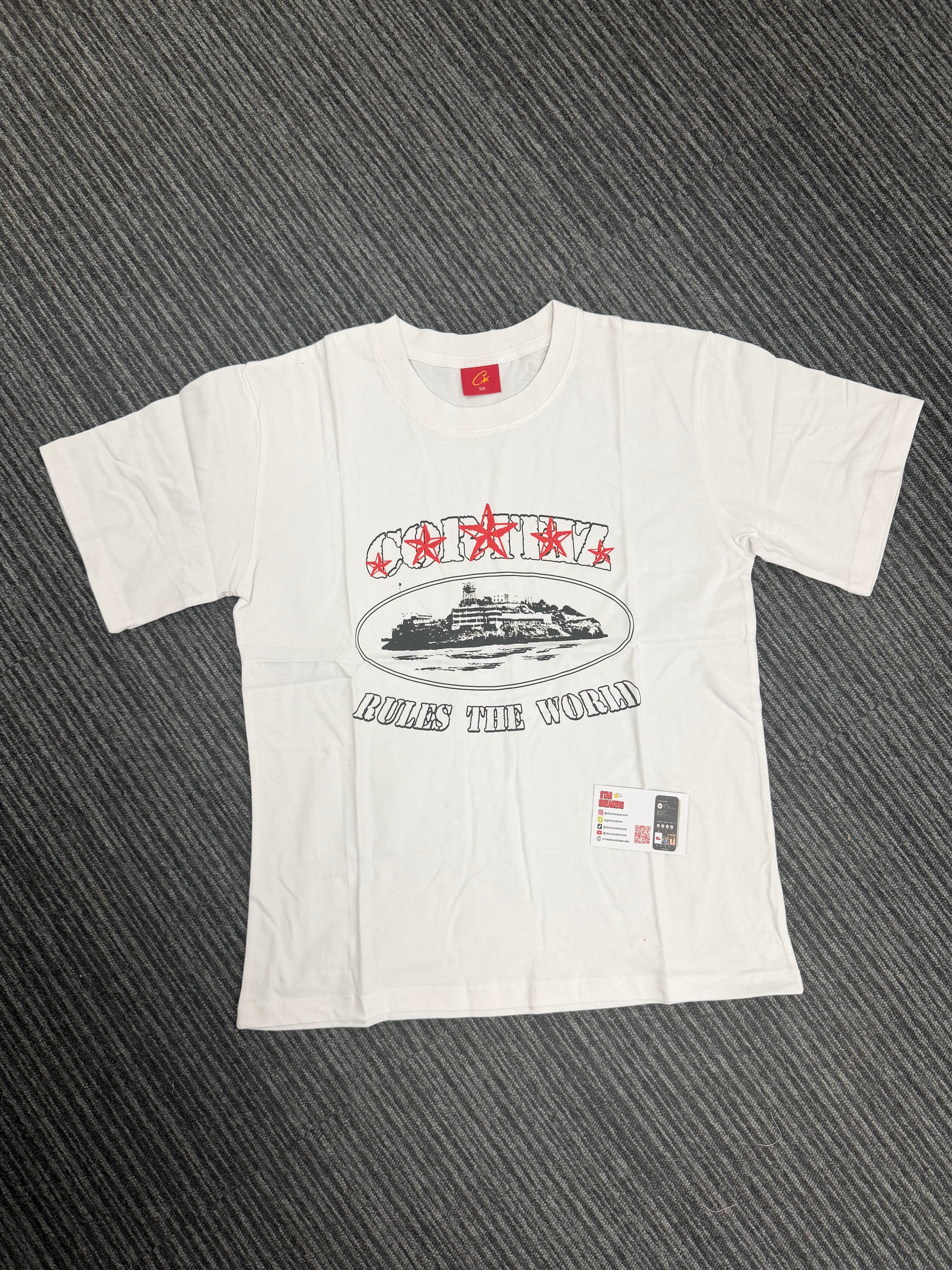 CRTZ 5 star Alcatraz white tee