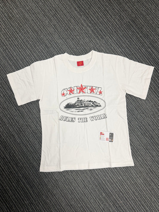 CRTZ 5 star Alcatraz white tee
