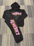 SP5DER Black P*nk V2 Tracksuit