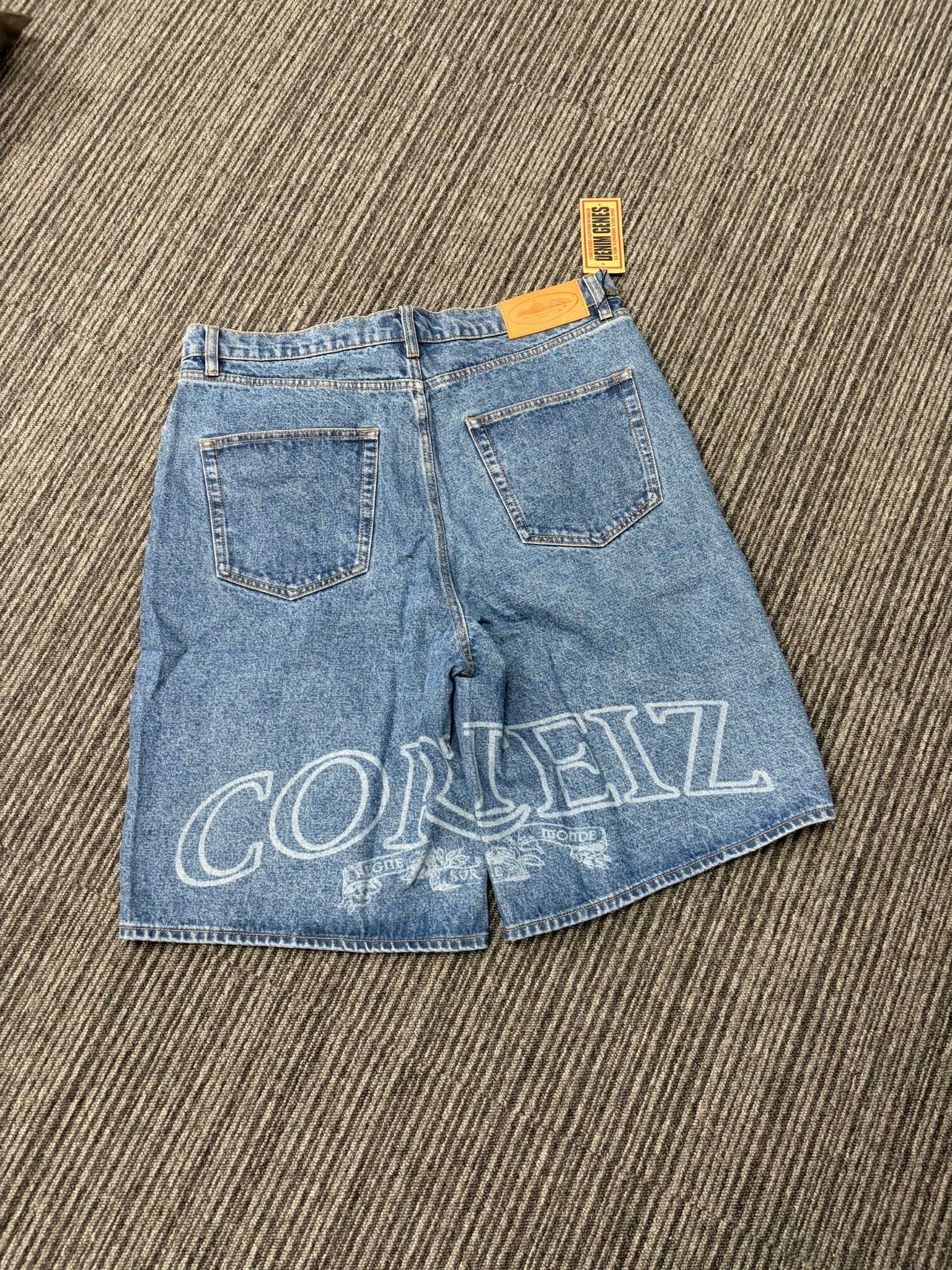 CRTZ blue denim Jorts