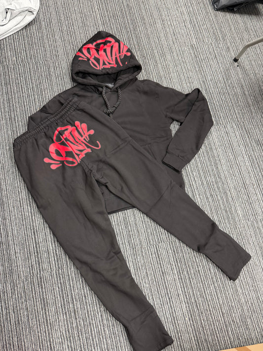 Syna logo black/red tracksuit