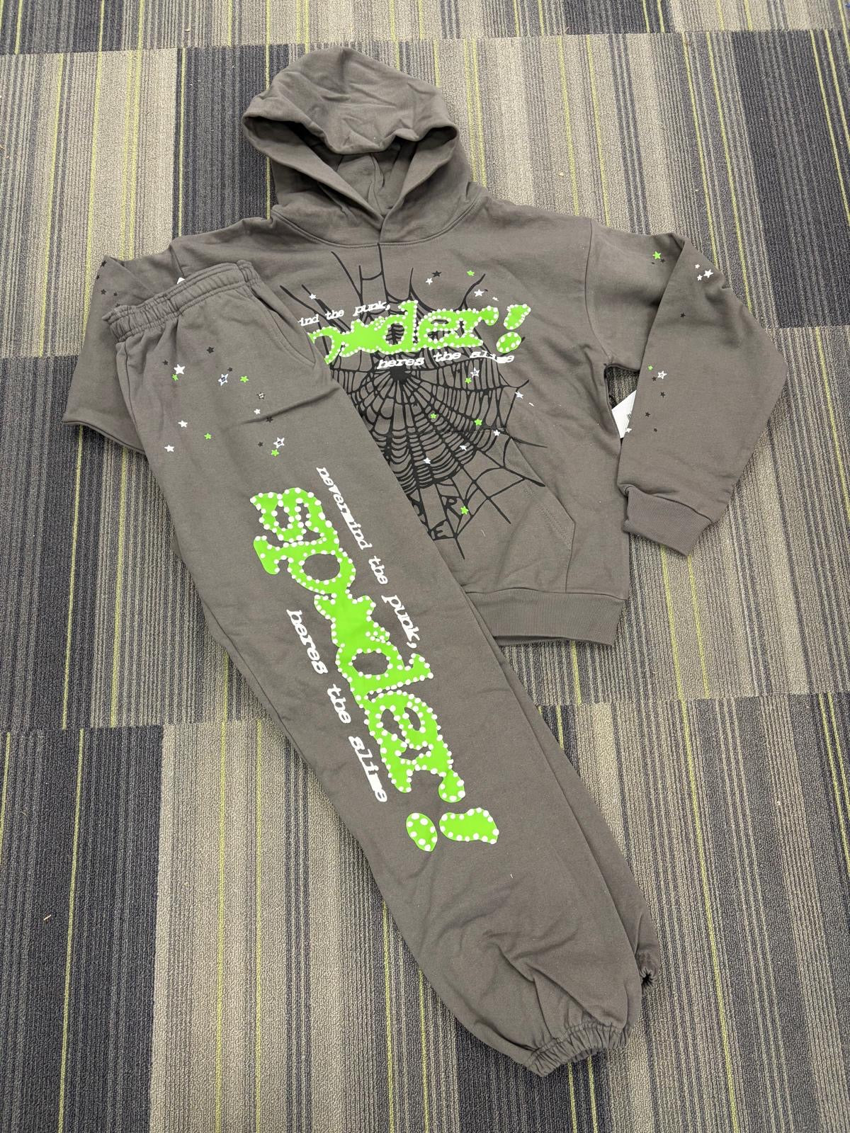 SP5DER Slate Grey Web Tracksuit