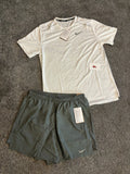 Nike miler short set - white/grey