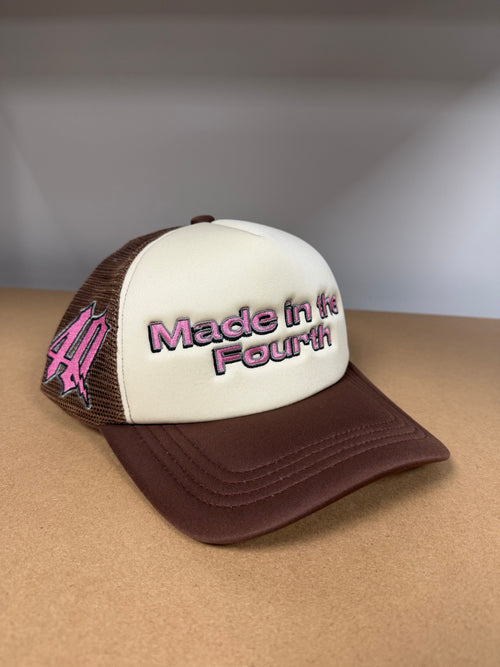 4Q Made in the Fourth ‘Almond Mocha’ Trucker Cap