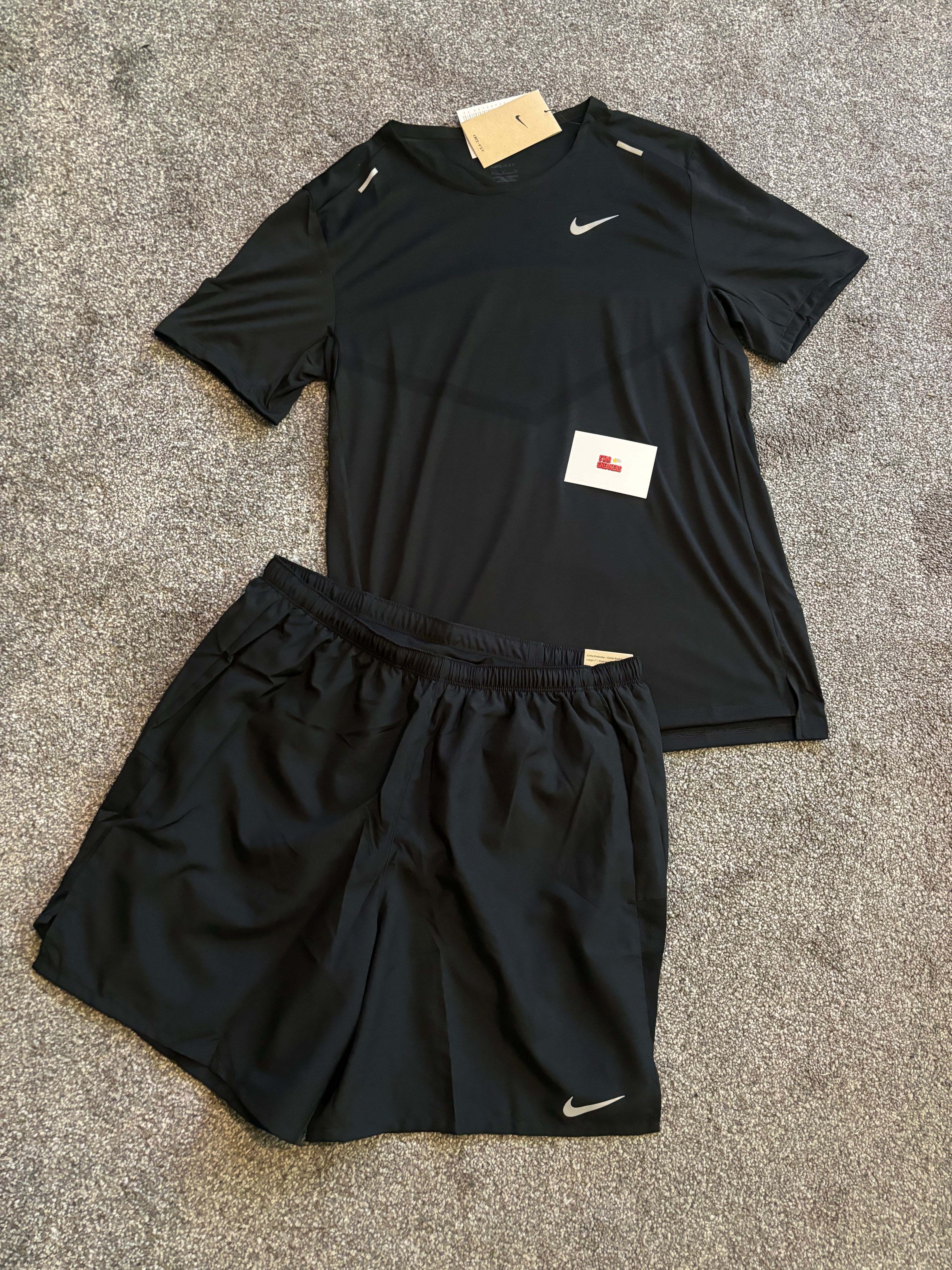 Nike miler short set - black