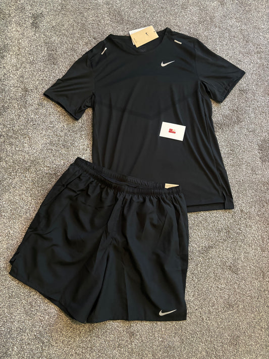 Nike miler short set - black