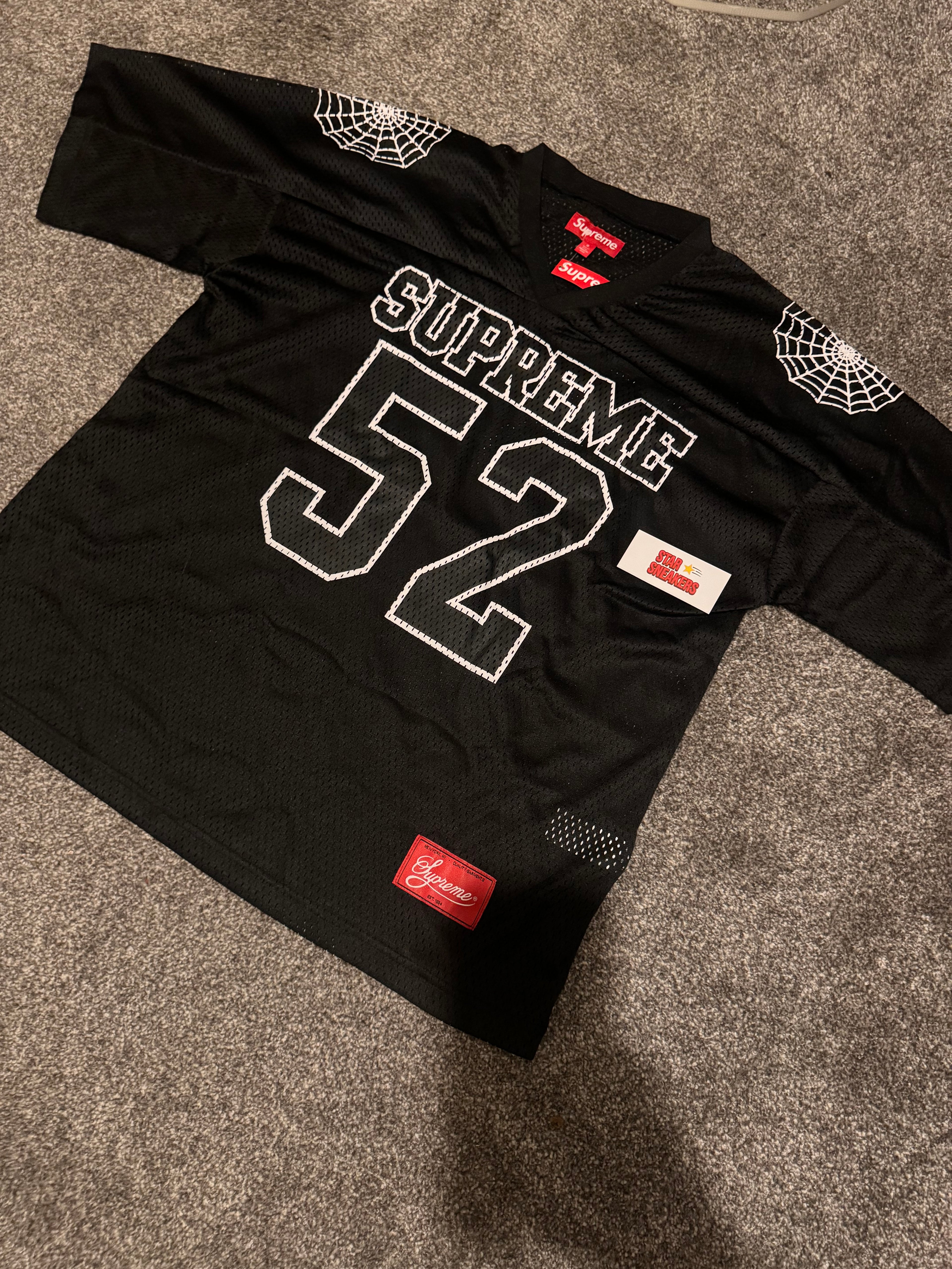 Supreme SS24 SpiderWeb Jersey Black