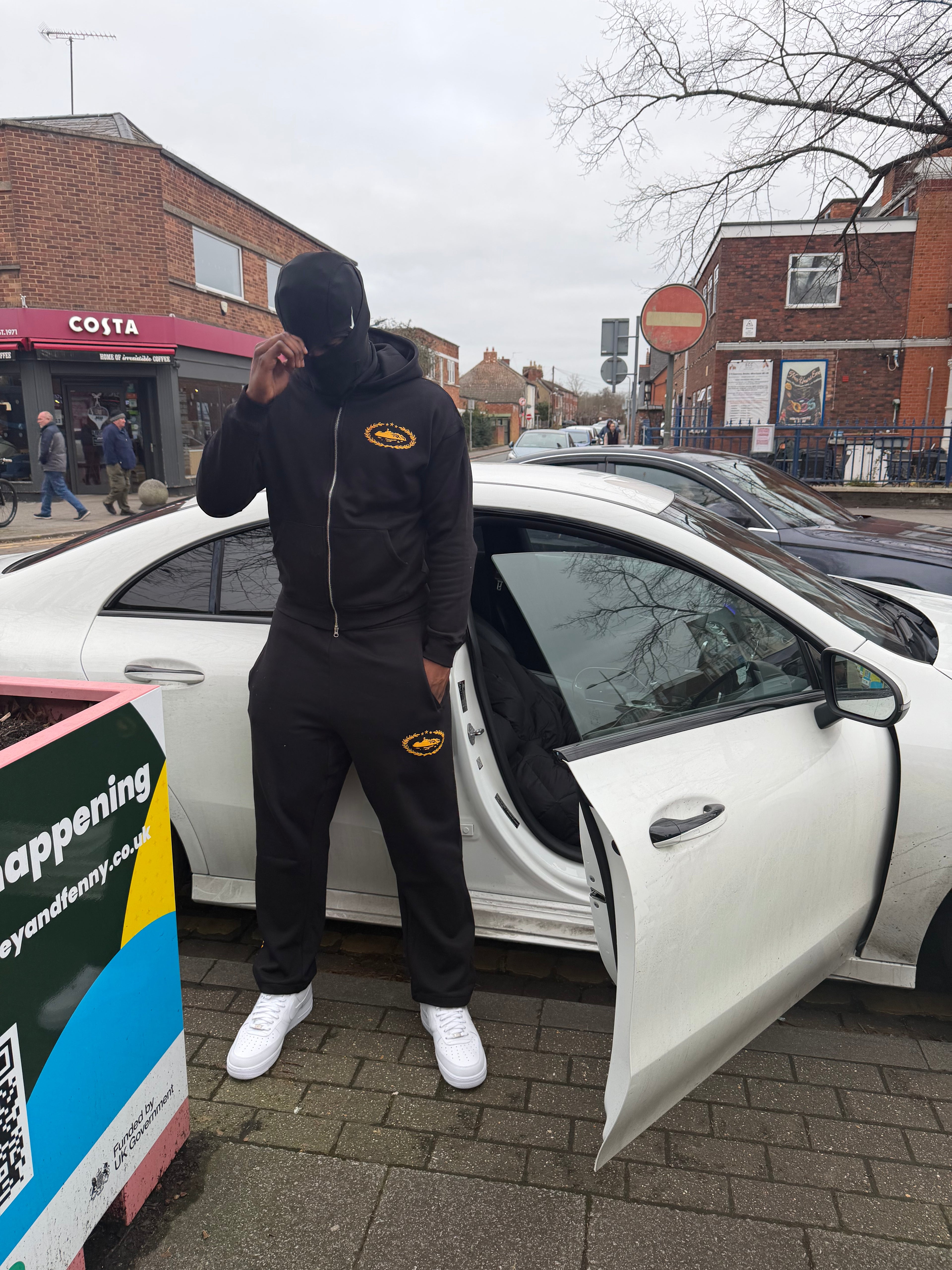 CRTZ black/yellow superior royale tracksuit