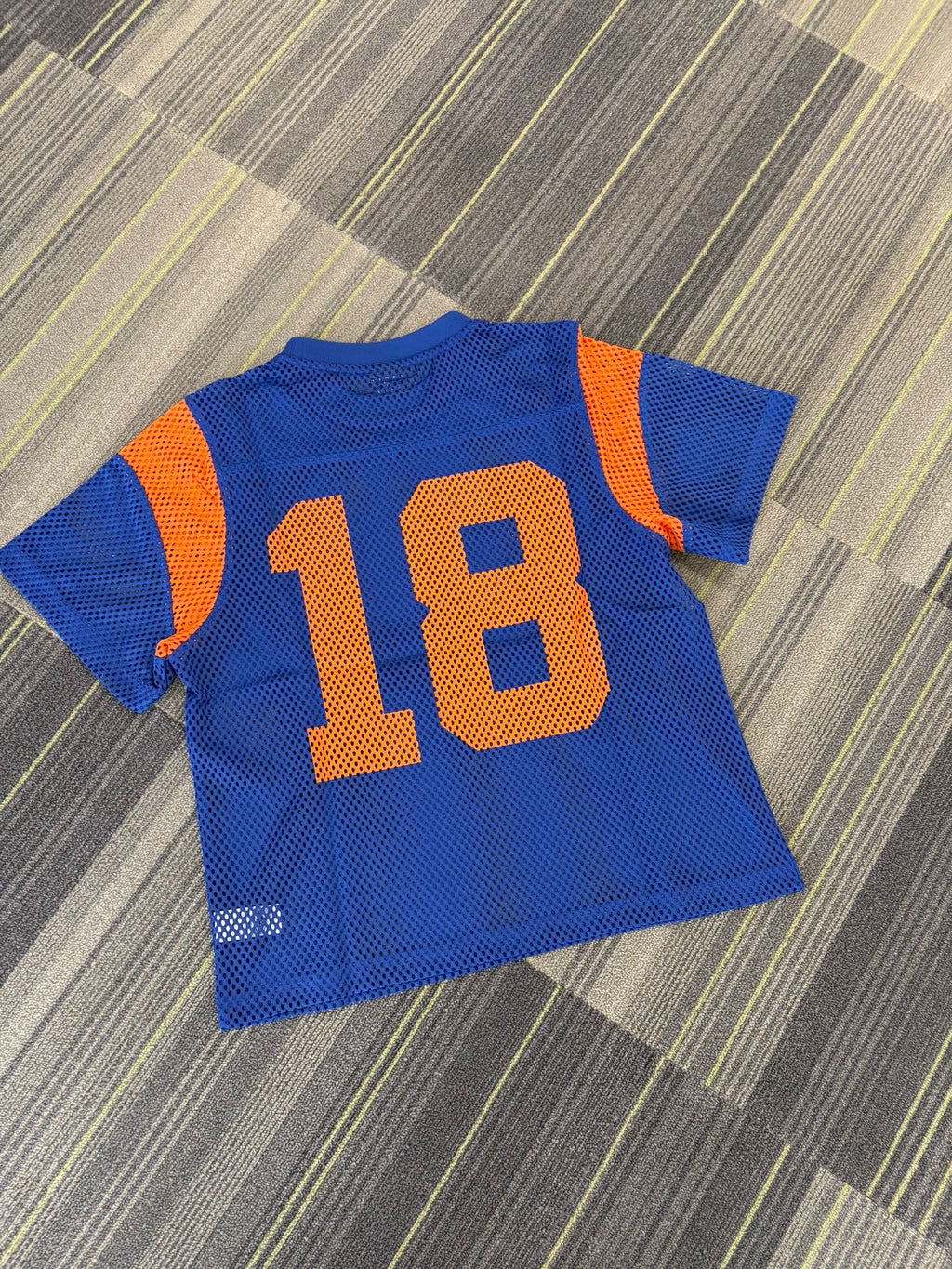 CRTZ mesh panel jersey blue/orange