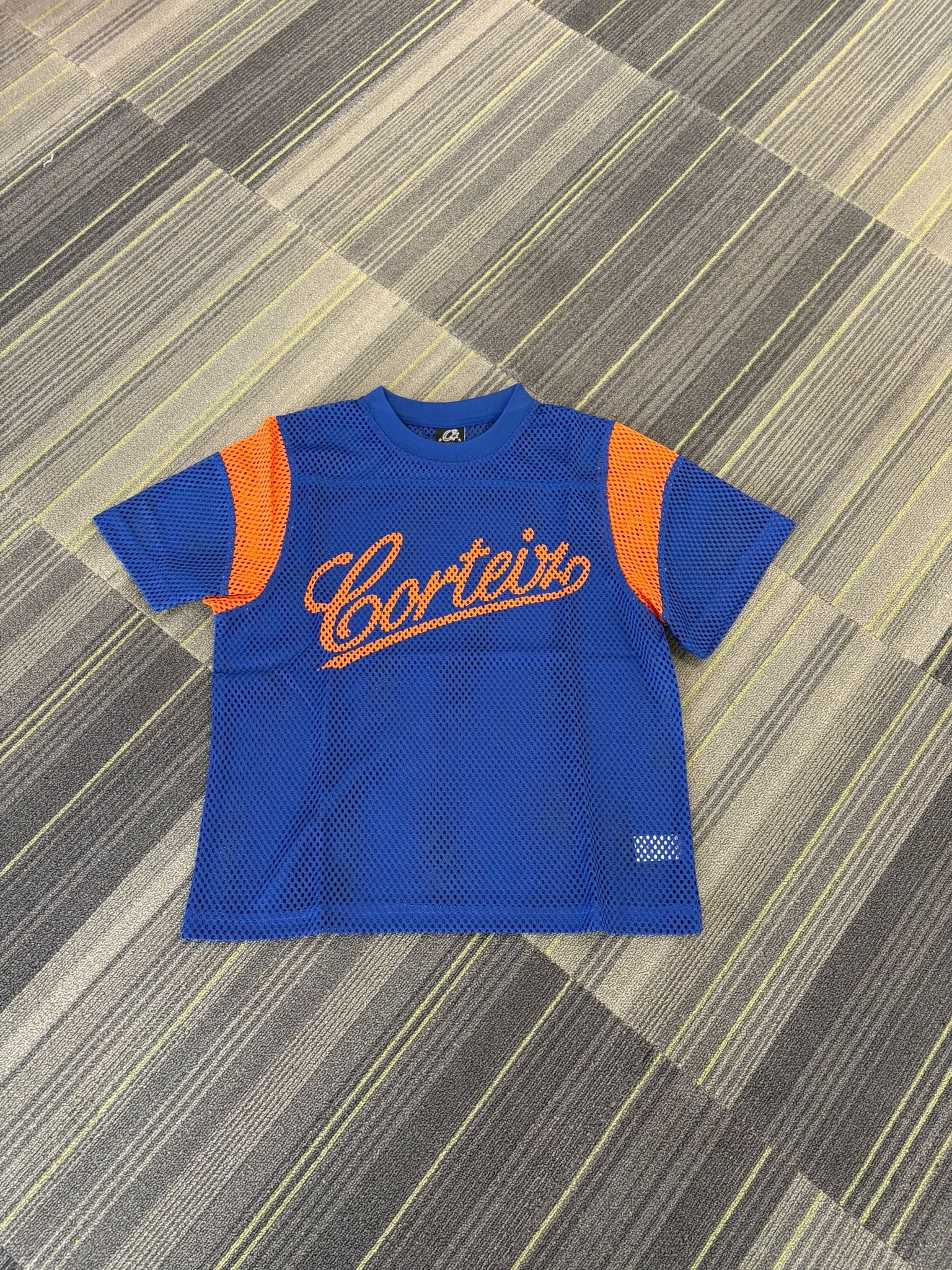 CRTZ mesh panel jersey blue/orange