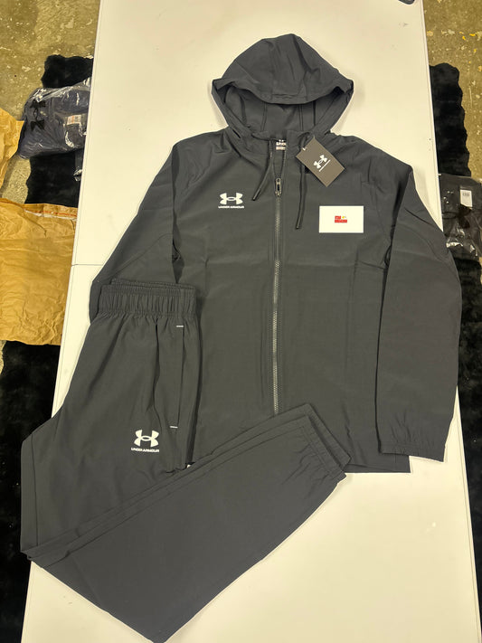 UA black hooded tracksuit