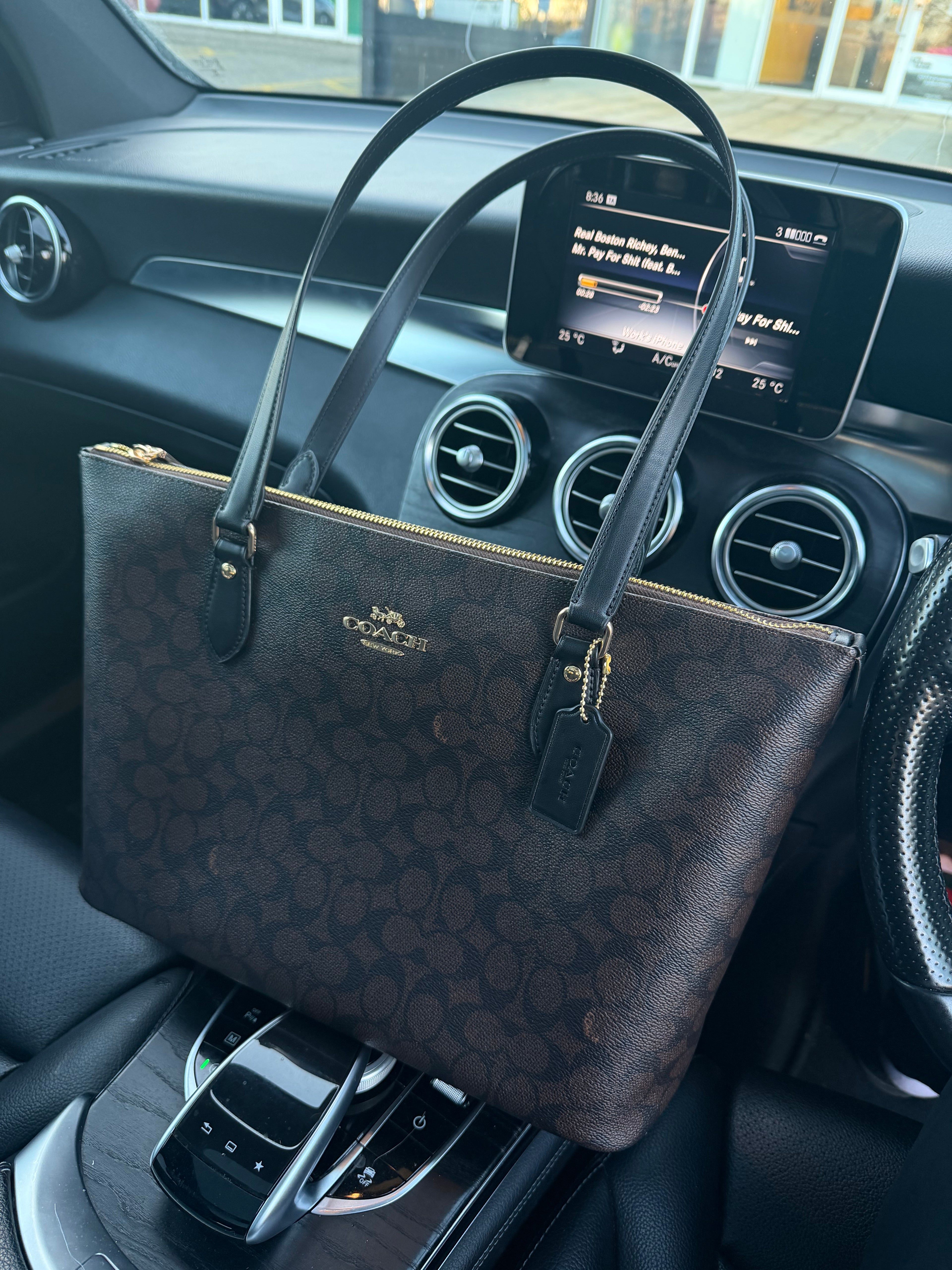 Gallery Tote Signature Canvas Bag (Walnut)