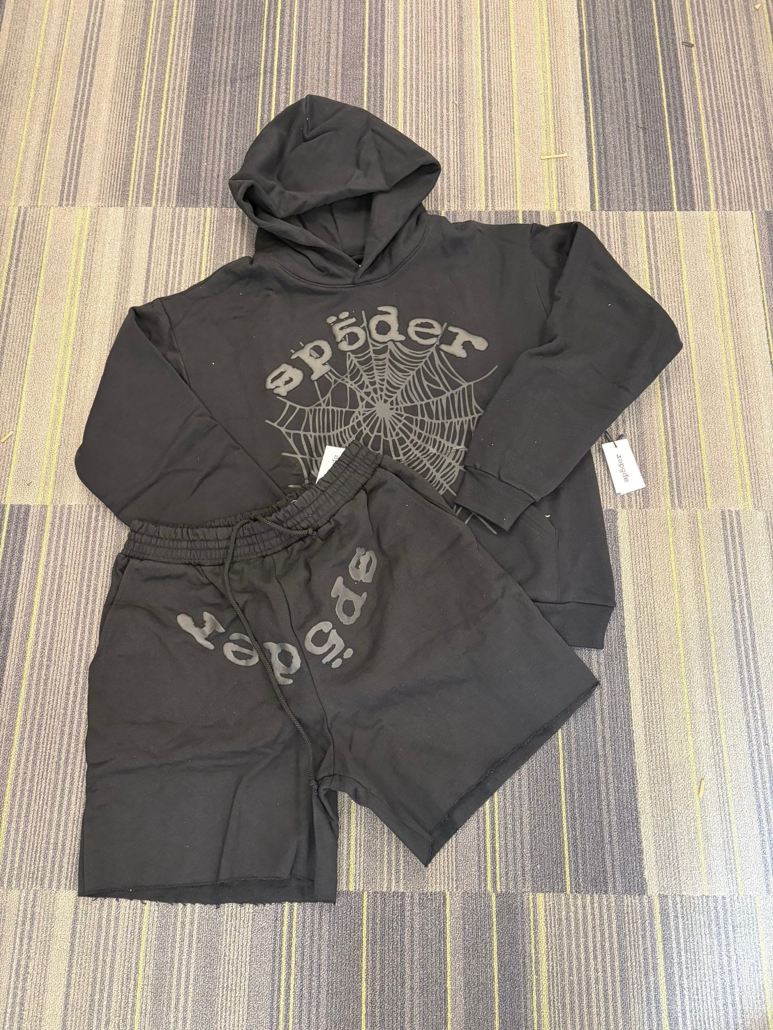 SP5DER Phantom Web Hoodie & Short set