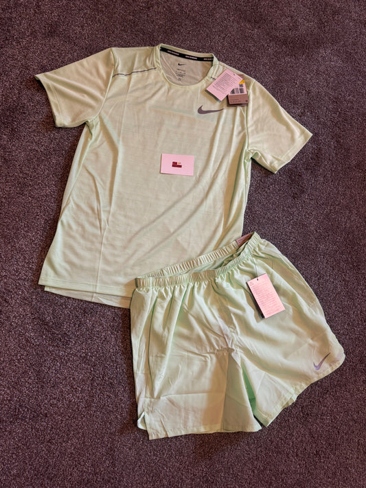 Nike miler short set - volt green