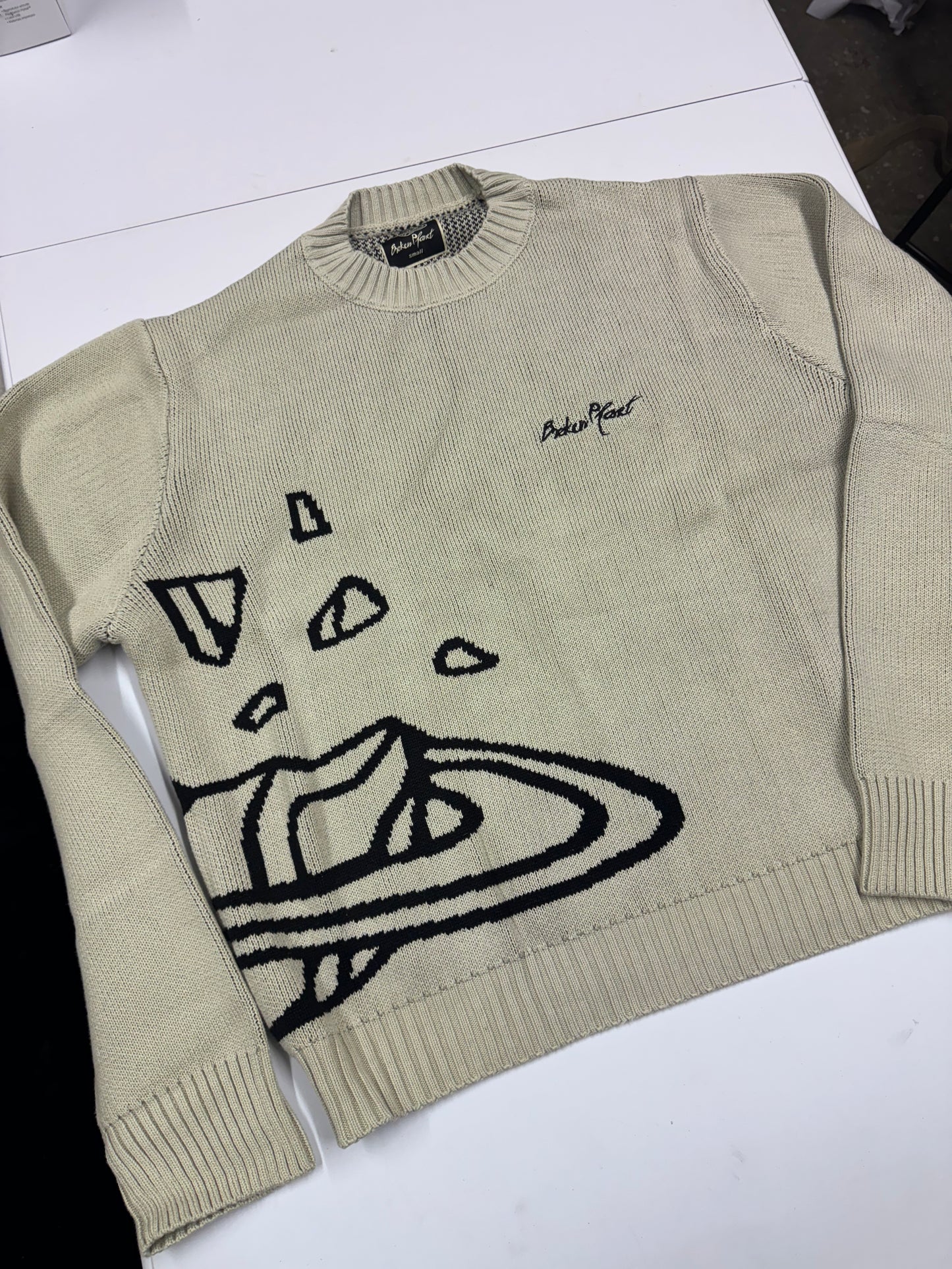 BPM ‘Bone White’ knit sweater