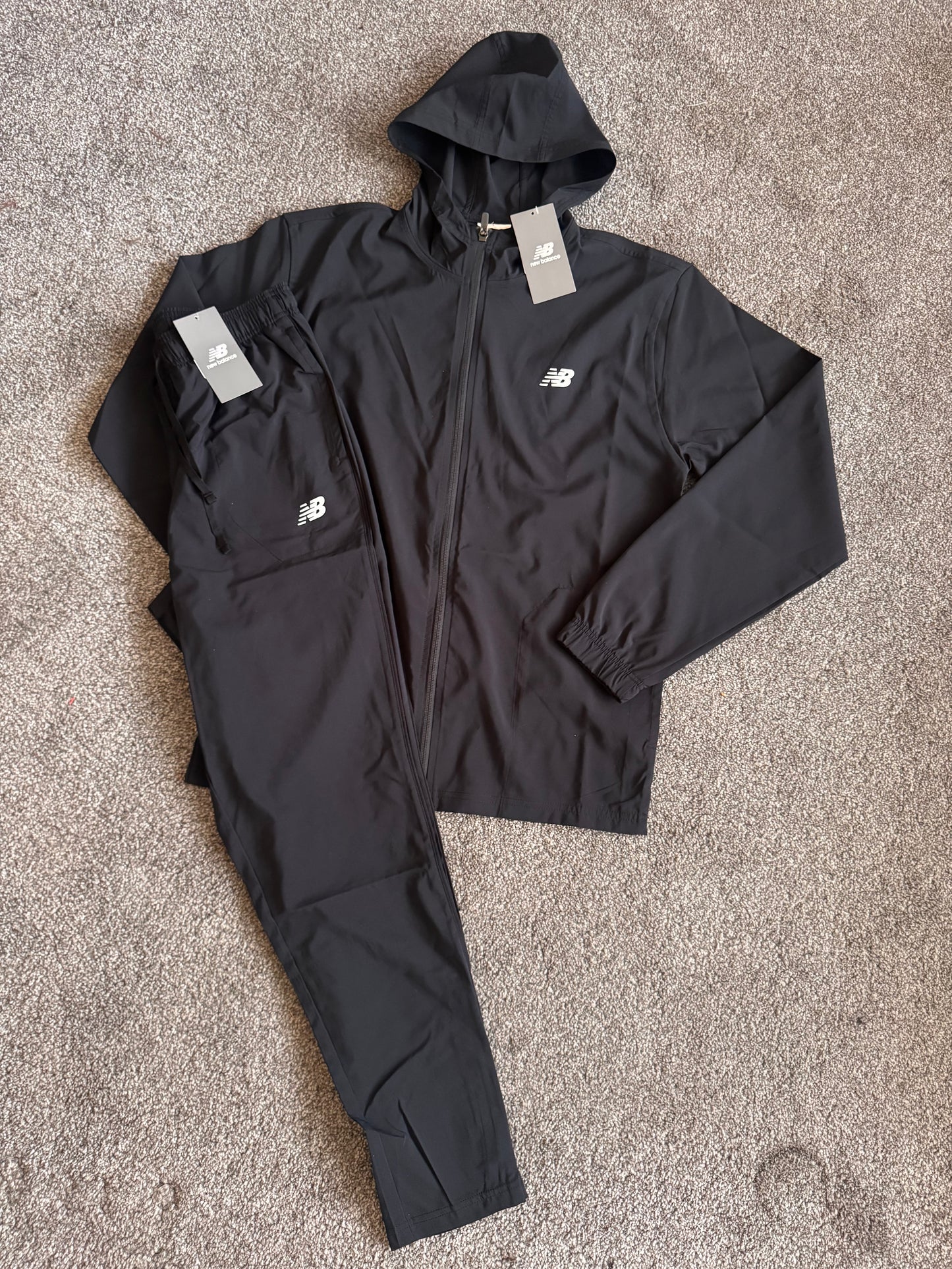 NB black hooded tracksuit