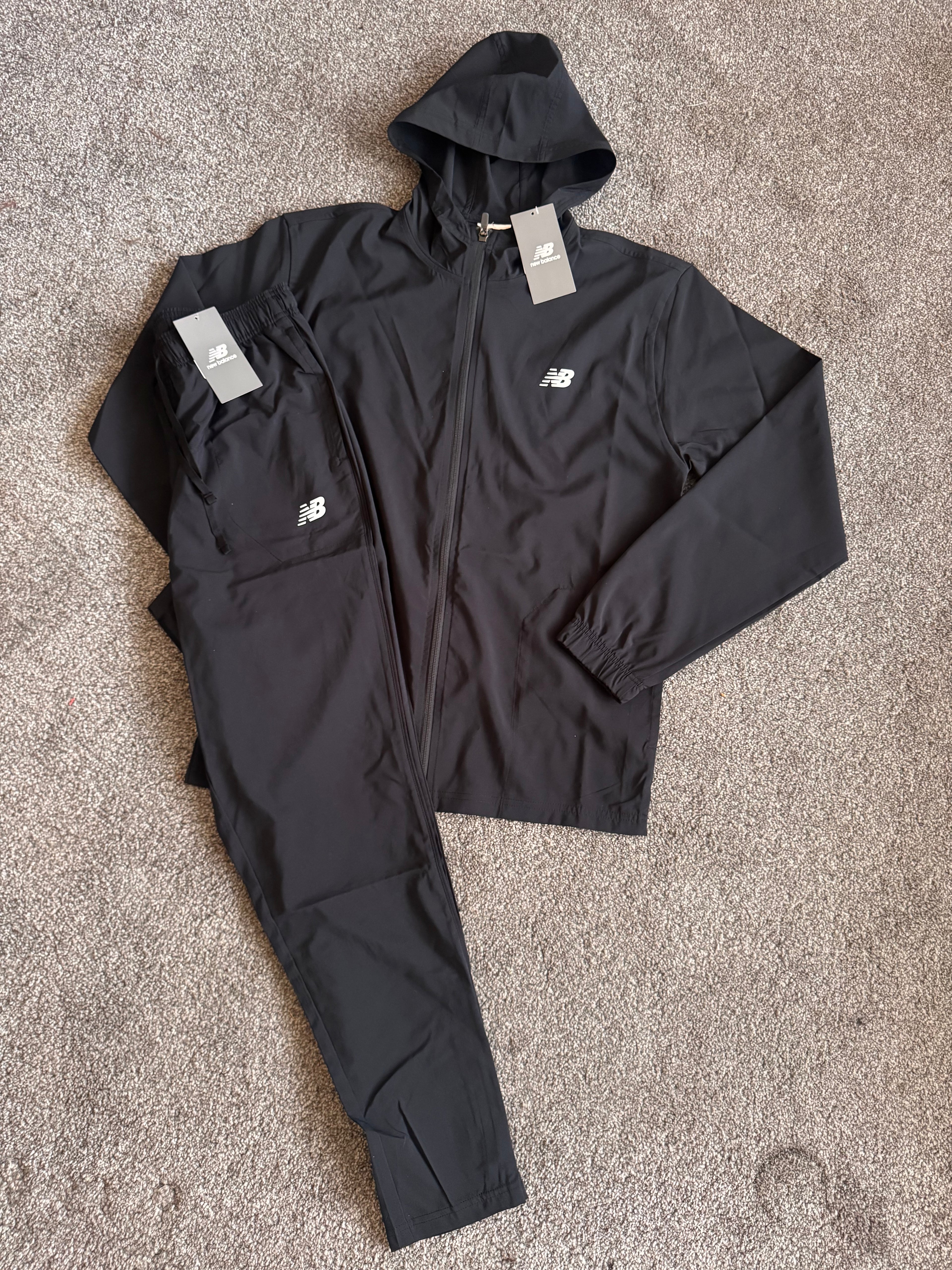 NB black hooded tracksuit