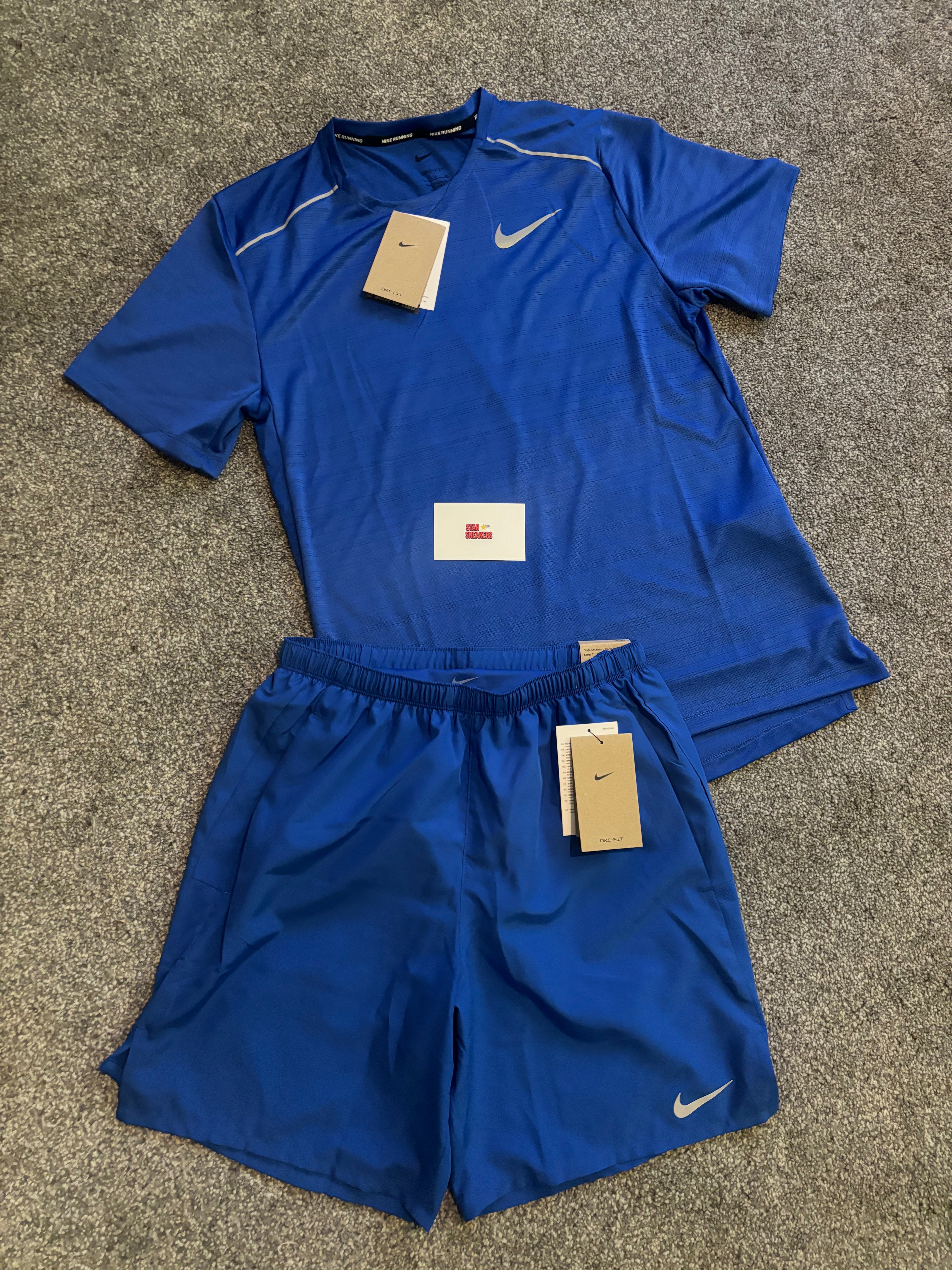 Nike miler challenger short set - cobalt blue