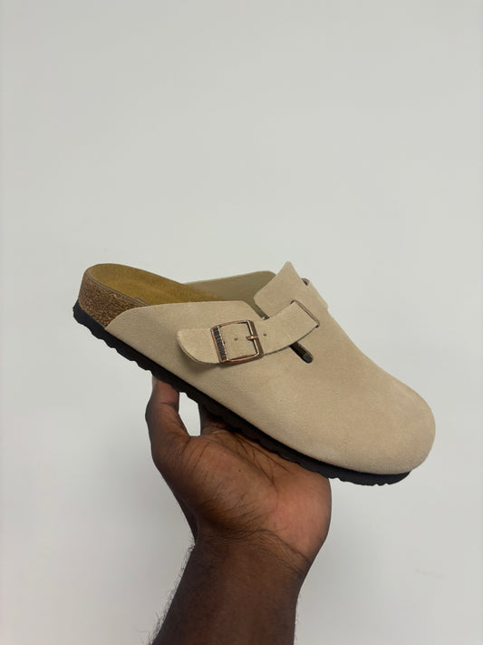 Birkenstock boston clogs sand