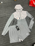 Montirex grey jacket/short set